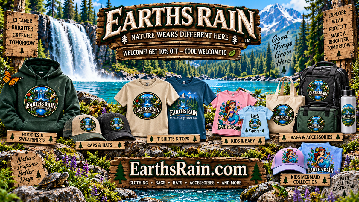 Earths Rain - Nature Wears Different Here - Welcome Get 10% Off Code WELCOME10