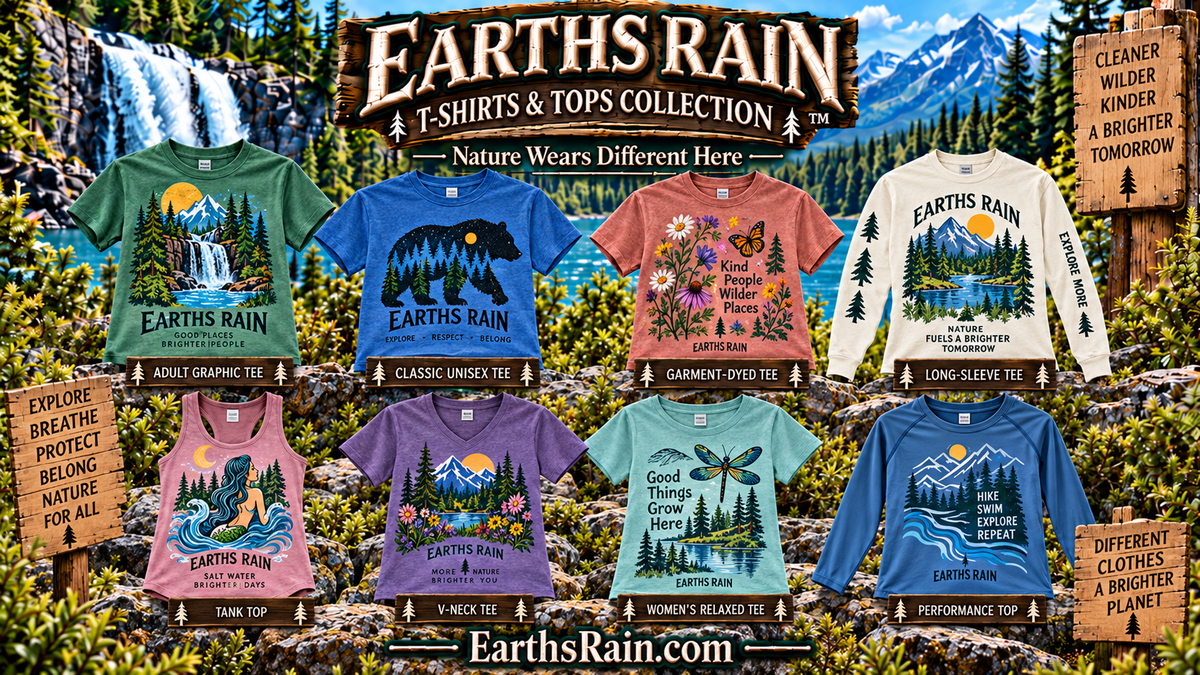 Earths Rain T-Shirts & Tops Collection - Nature Wears Different Here